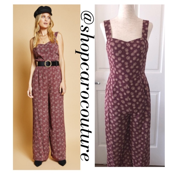 SAGE THE LABEL, Wide Leg Jumpsuit, Maroon - multiple sizes - Picture 2 of 8